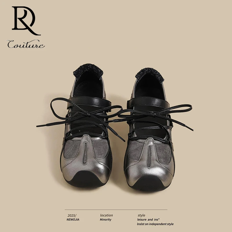 【DR官方正品】复古方头玛丽珍女2025秋季魔术贴芭蕾风透气休闲鞋