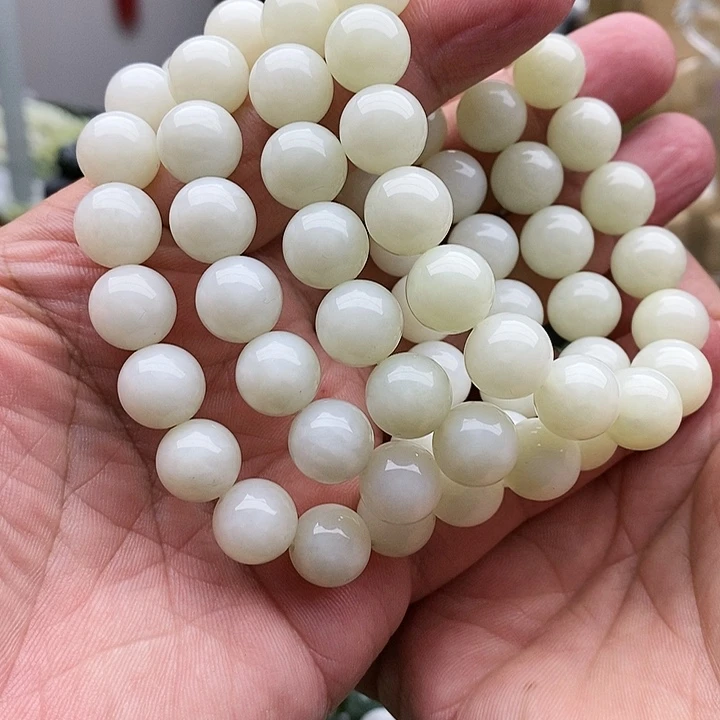 【闪购商品】未镶嵌手链和田玉12白拍一发一
