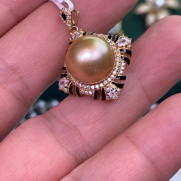 颈饰银S925镶嵌海水珍珠