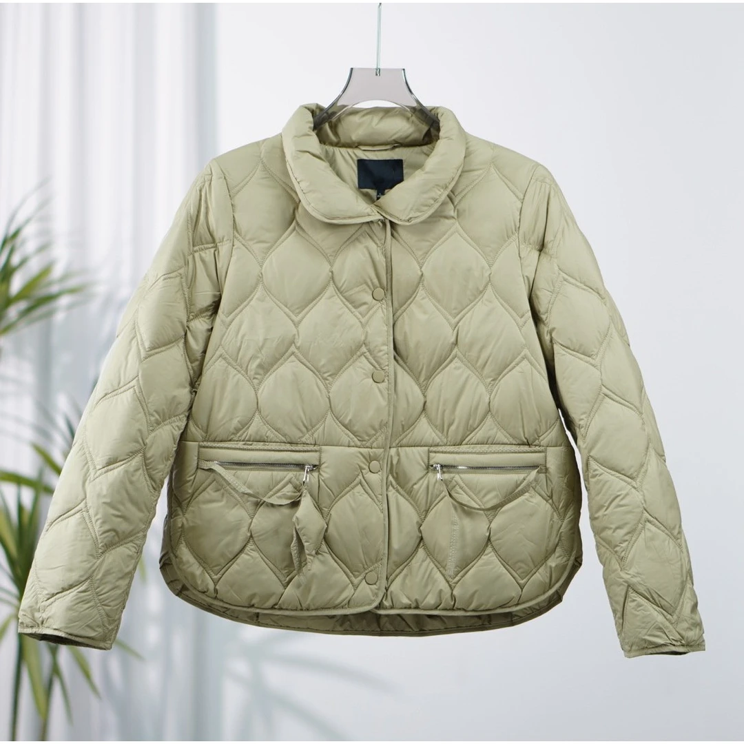 朗S系列  F114 女装冬立领羽绒服麦卡其8Q523Y235