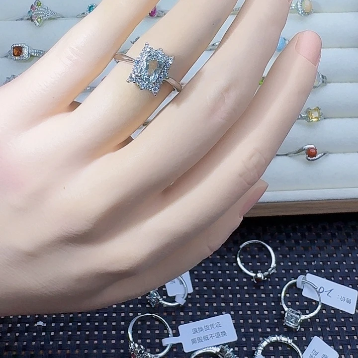 水晶银S925镶嵌戒指