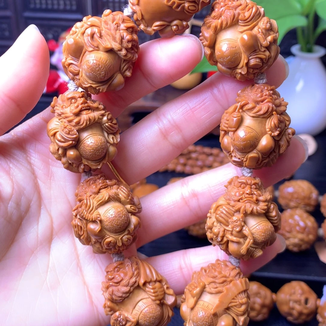 橄榄核手串/手链骑兽双鬼钟馗