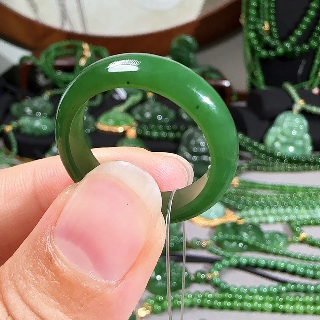 和田玉（碧玉）戒指未镶嵌