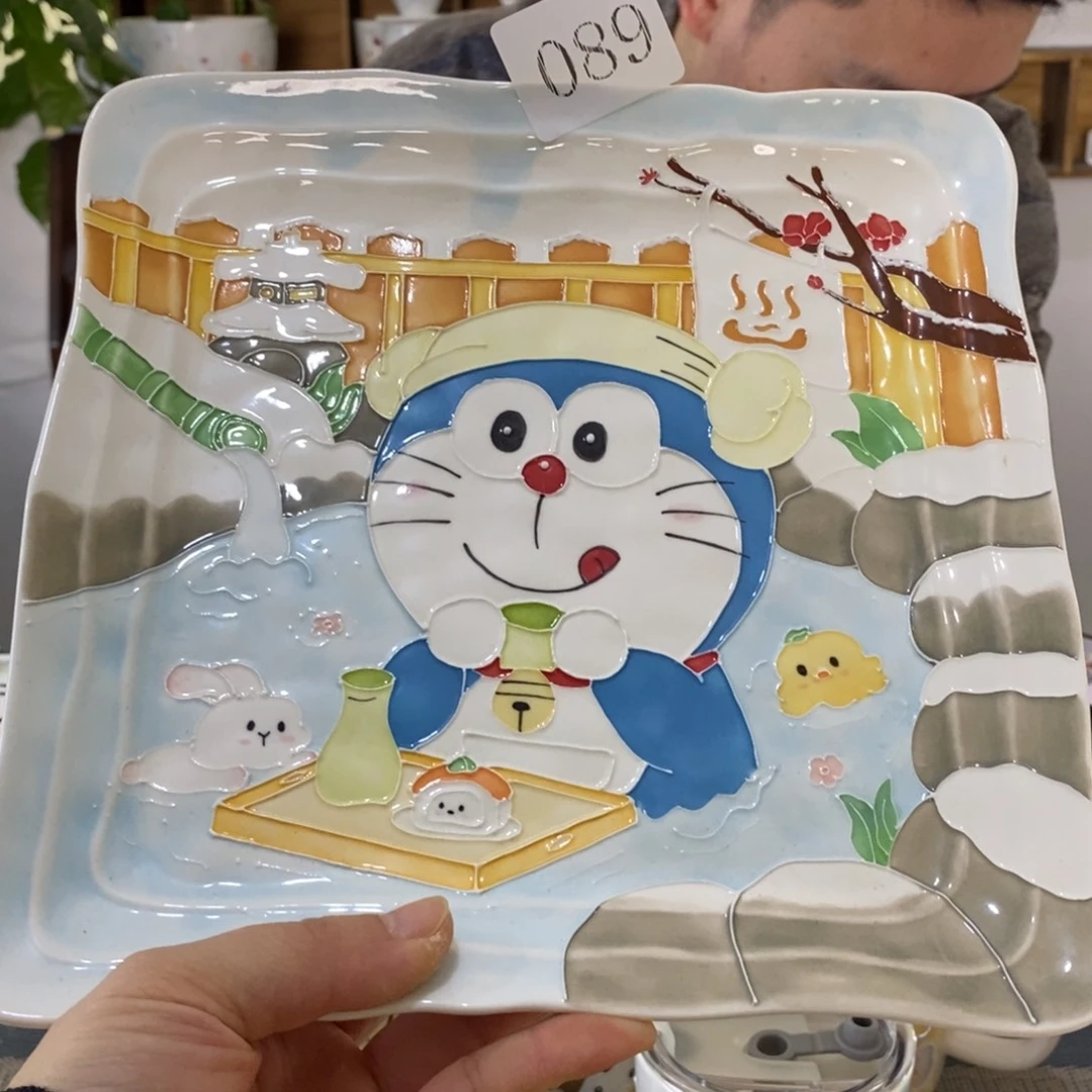 瓷片景德镇釉下彩手绘