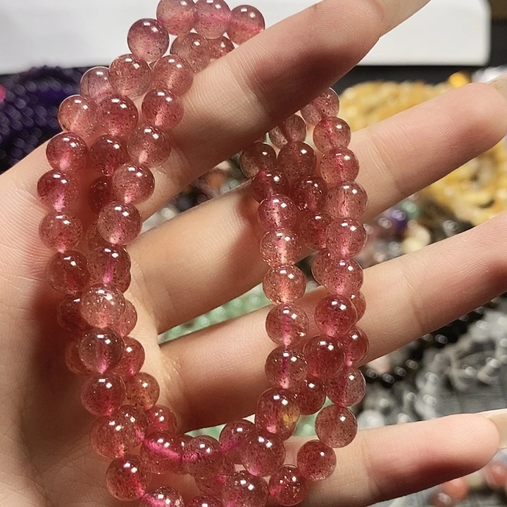 未镶嵌手链水晶草莓