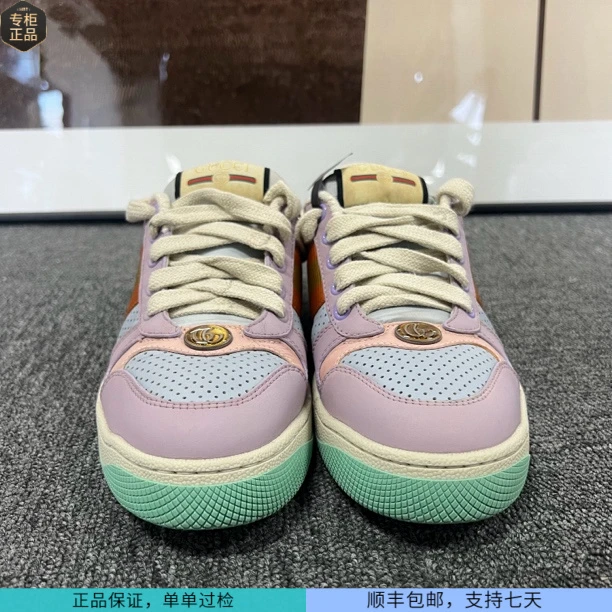 95新 GUCCI/古驰 99新Gucci古驰/粉紫马卡龙配色珐琅