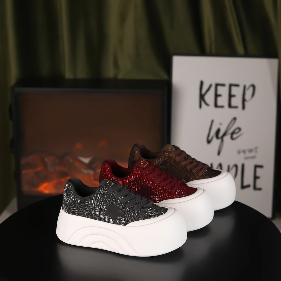 【色非】时尚厚底增高6cm潮流百搭女士休闲鞋24919-1