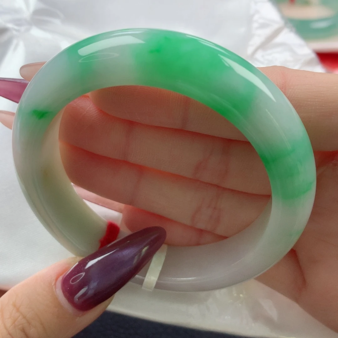 未镶嵌手镯翡翠缅甸天然翡翠A货53.7