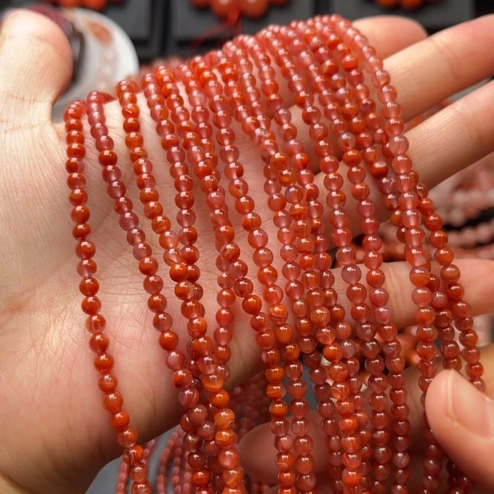 南红玛瑙未镶嵌多样性发货默认微瑕称重4mm