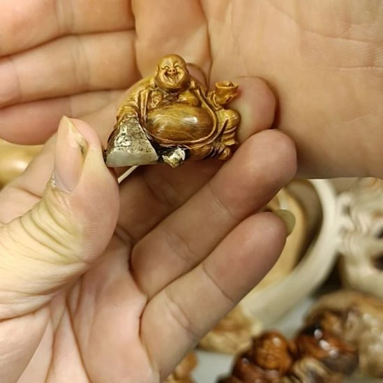 柏木（崖柏）太行崖柏笑佛手把件