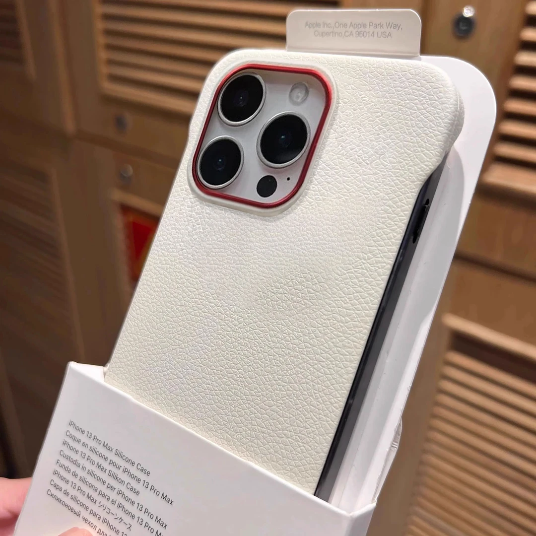适用于iphone16高级感无边框手机壳苹果15/14素皮16e时尚简约全包