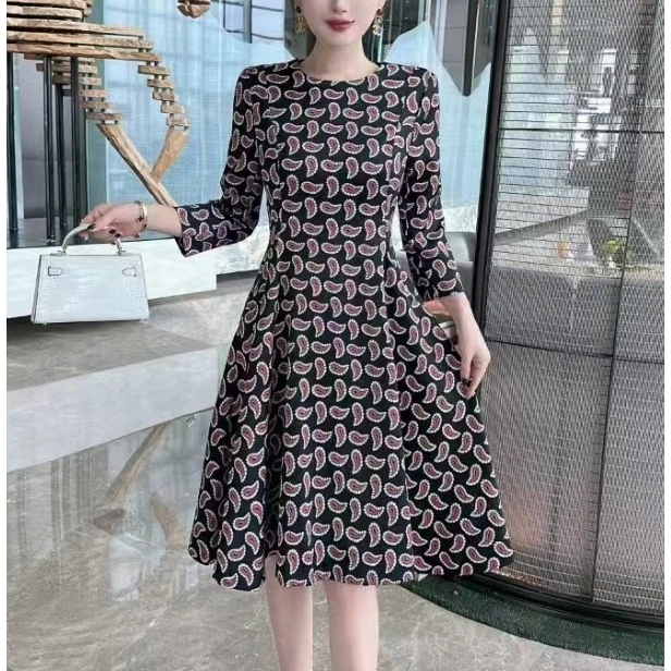 【南油玲姐】花色七分袖连衣裙84840