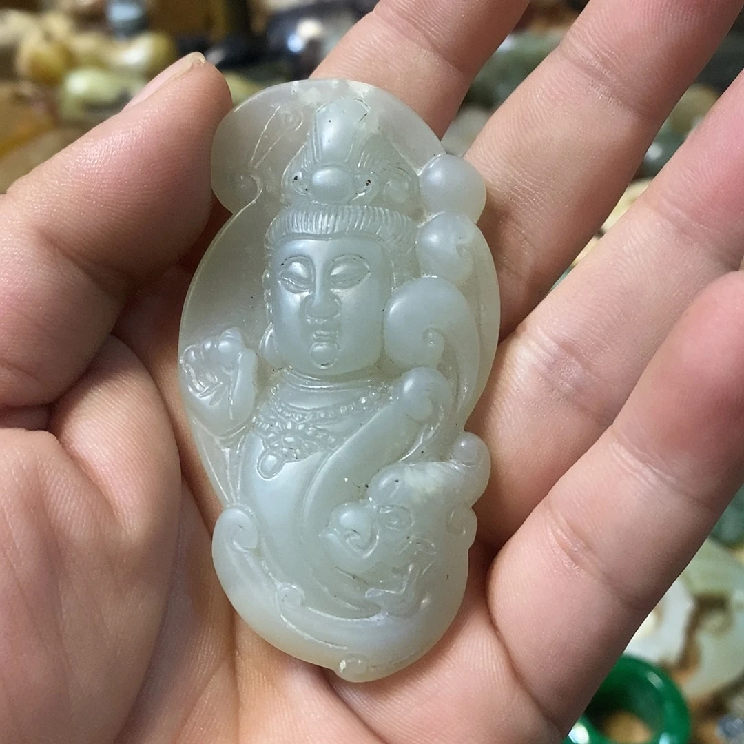 佛***缘和田玉（糖玉）未镶嵌挂件