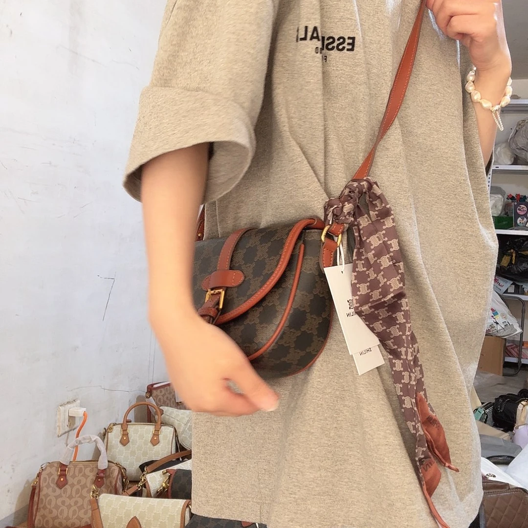 牛皮（革）诗琳黑花马鞍包659