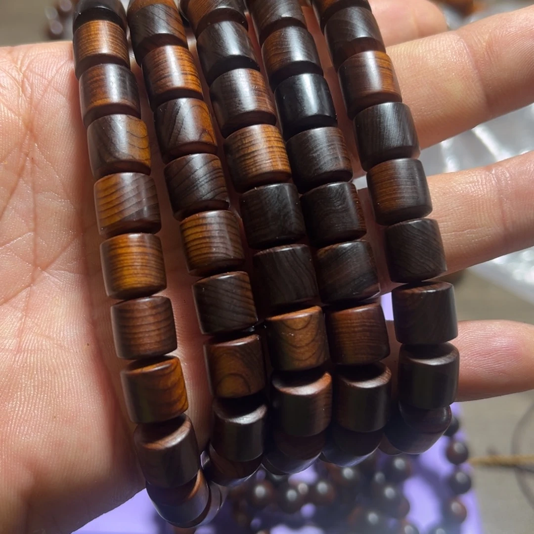 蜂***居香榧木太行崖窝料，筒珠，108克