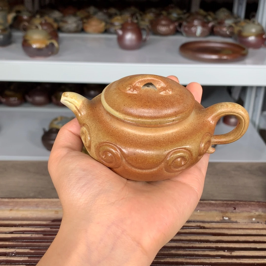 茶壶紫砂纯自然柴烧