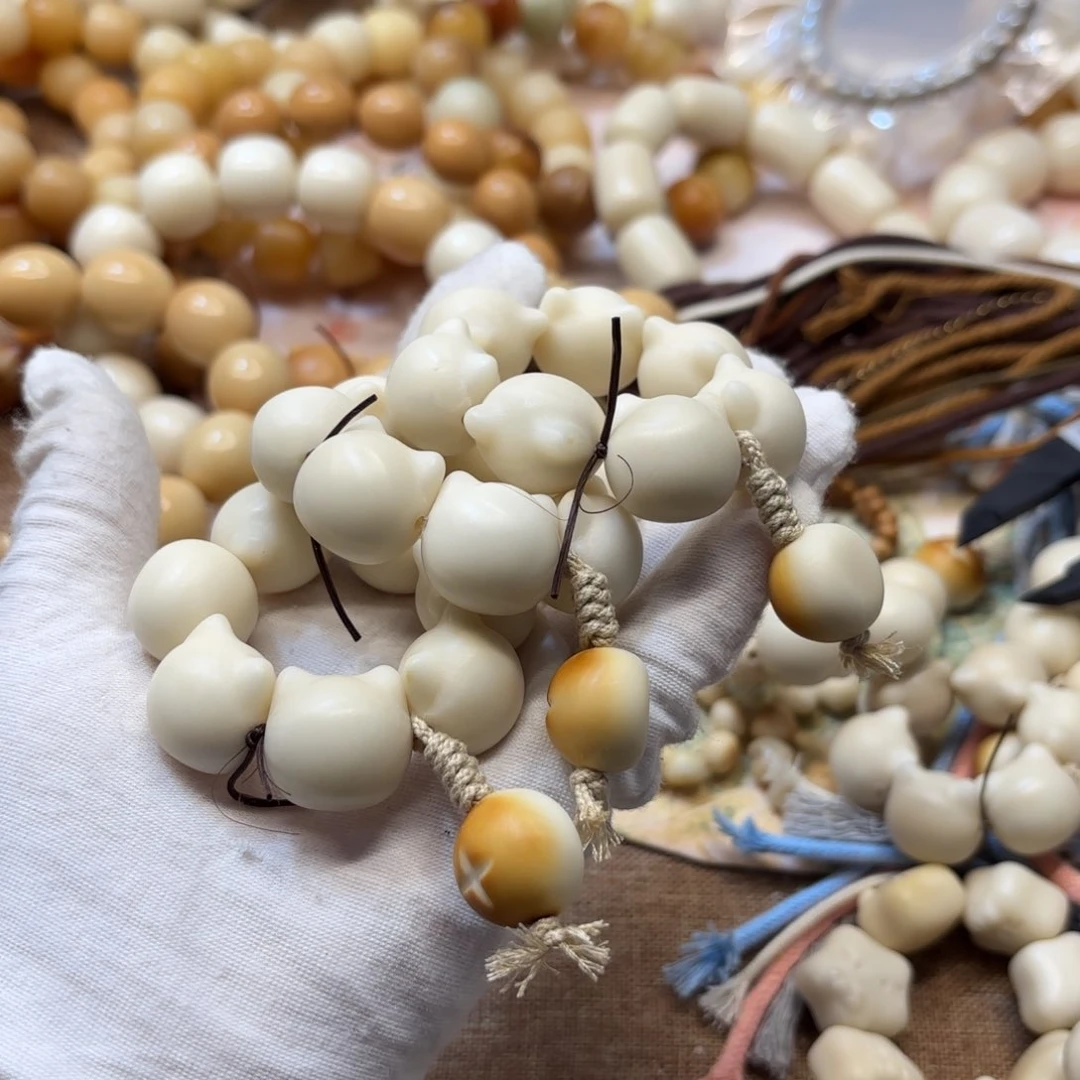 菩提根/象牙果吊坠19干磨微瑕牙果猫头手捻福利一锅801