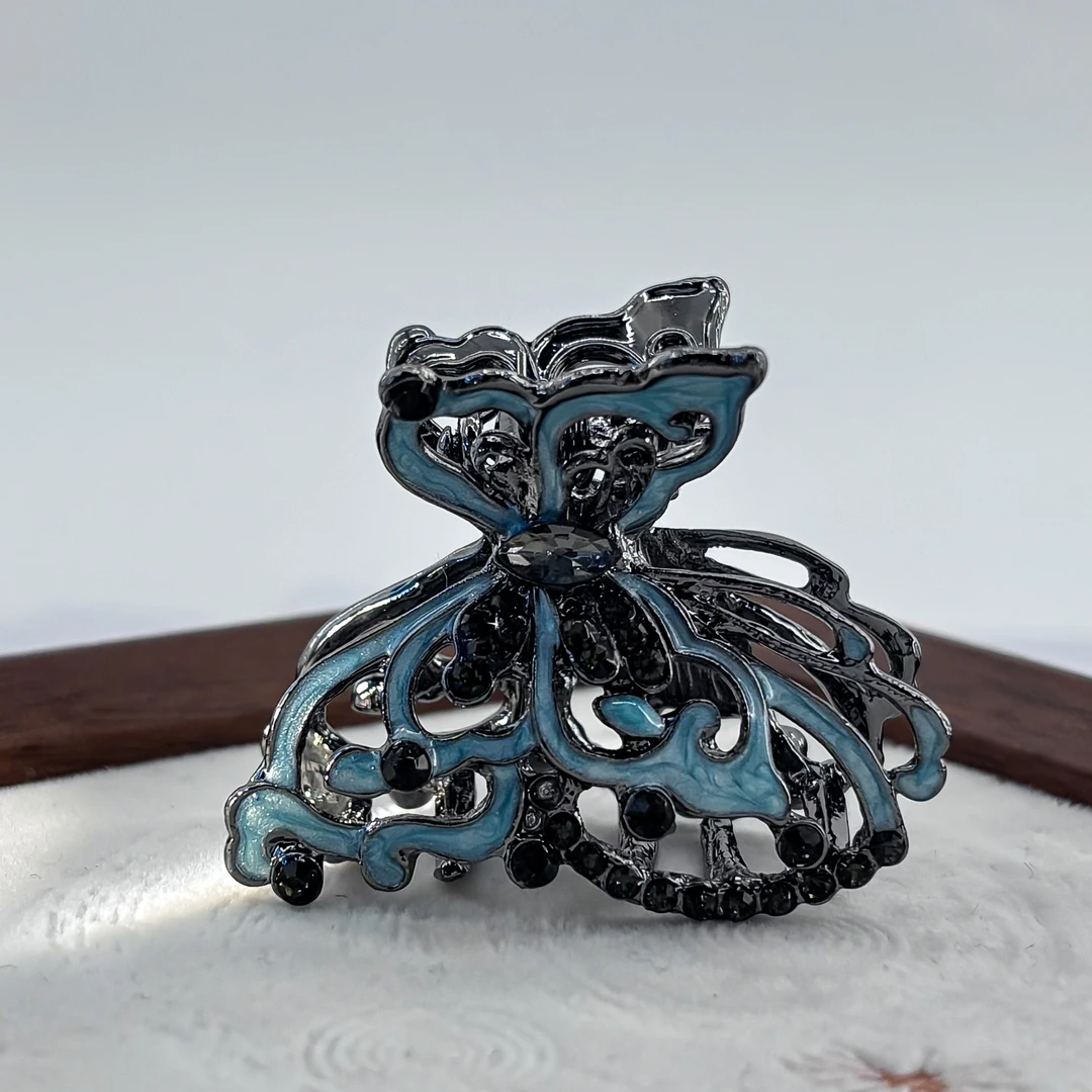 【HP·轻奢】珐琅彩蝴蝶抓夹-1078