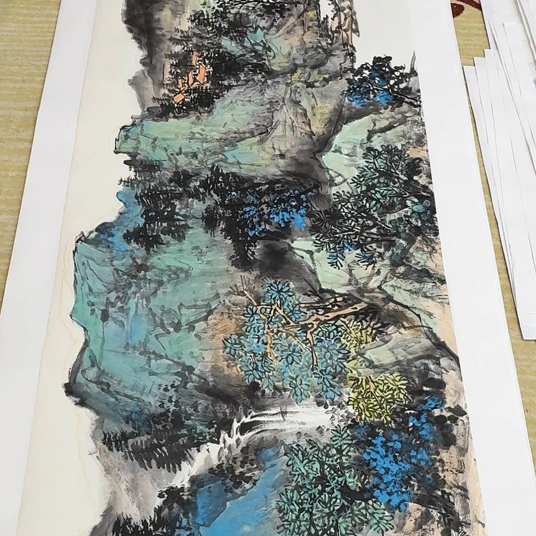 钓***5国画小六山水一张