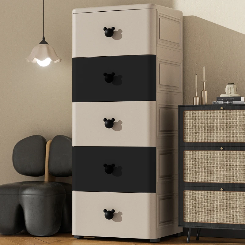 【40面宽米奇】新款拼色卡通收纳柜储物柜客厅卧室儿童衣衣物斗柜子