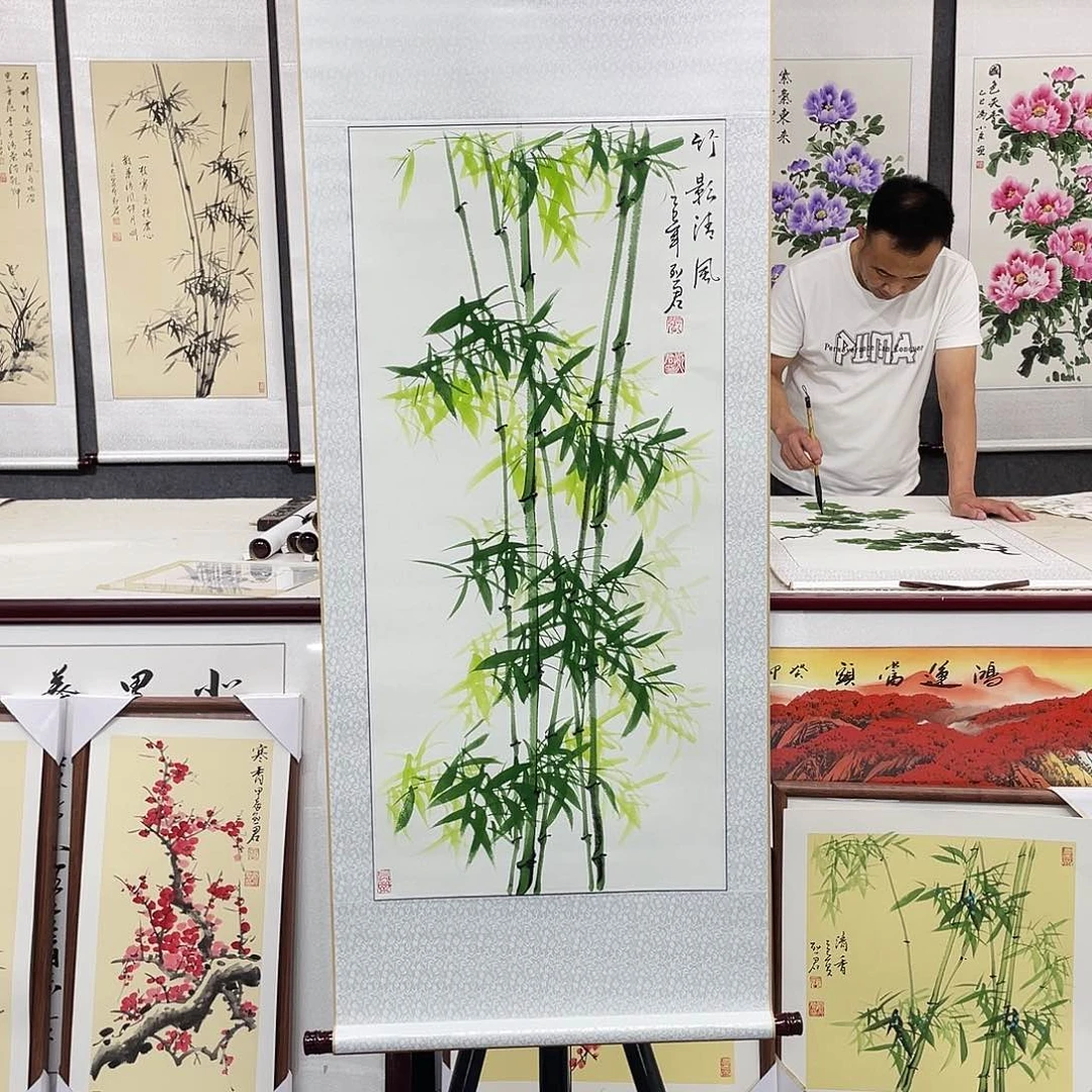 国画手绘手写作品