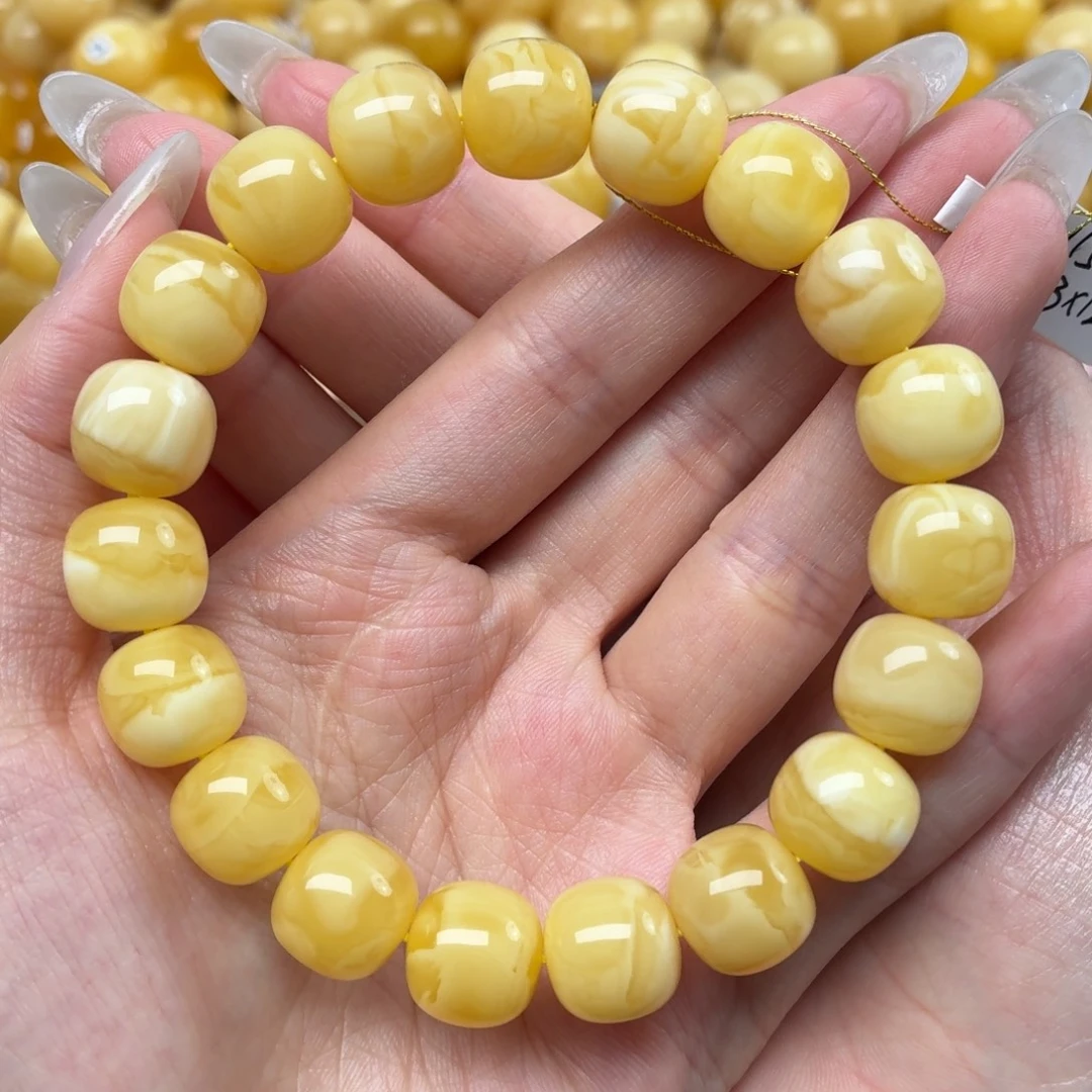 蜜蜡未镶嵌裸石12+同料蜜蜡手串