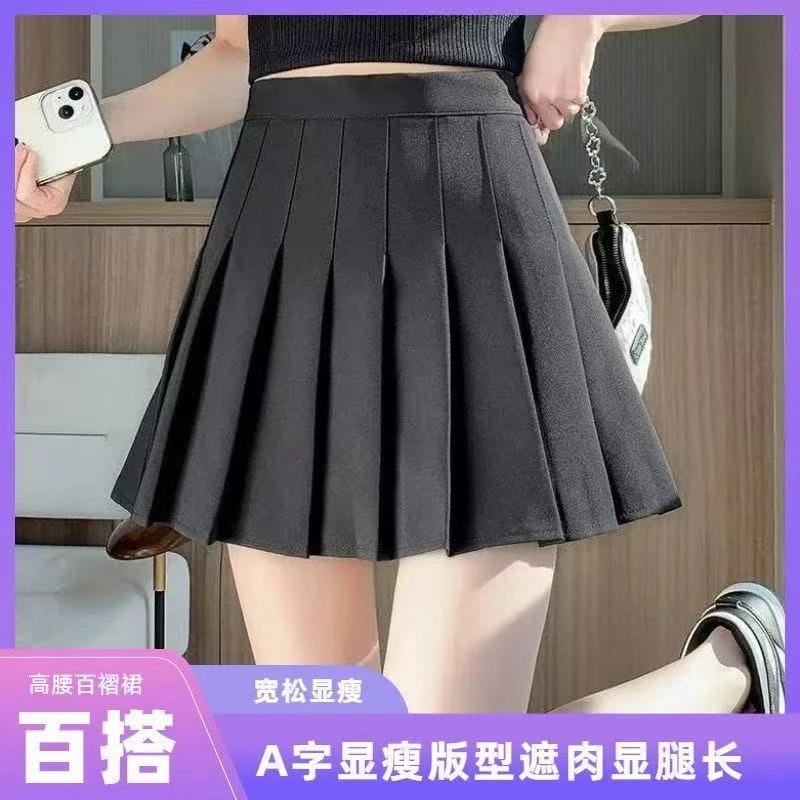 春夏新款爆款高档短裙显瘦短裤百褶包臀时尚牛仔韩版百搭