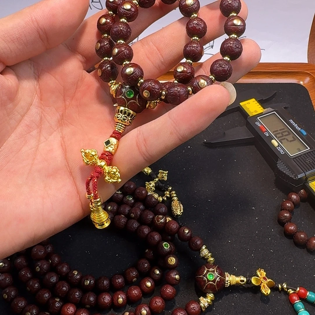 -***2吊坠凤眼菩提满镶嵌手持9+