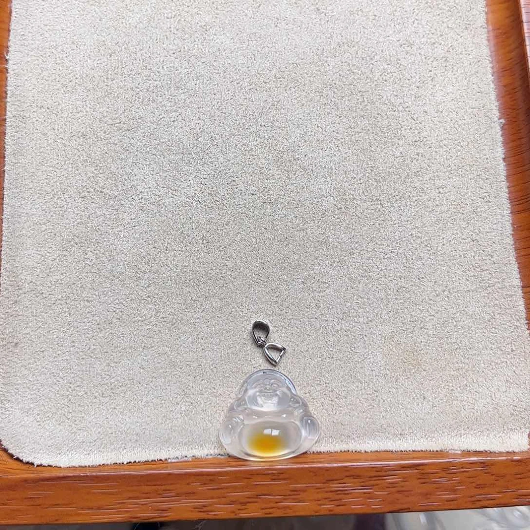 玛瑙/玉髓颈饰银S925镶嵌6*9