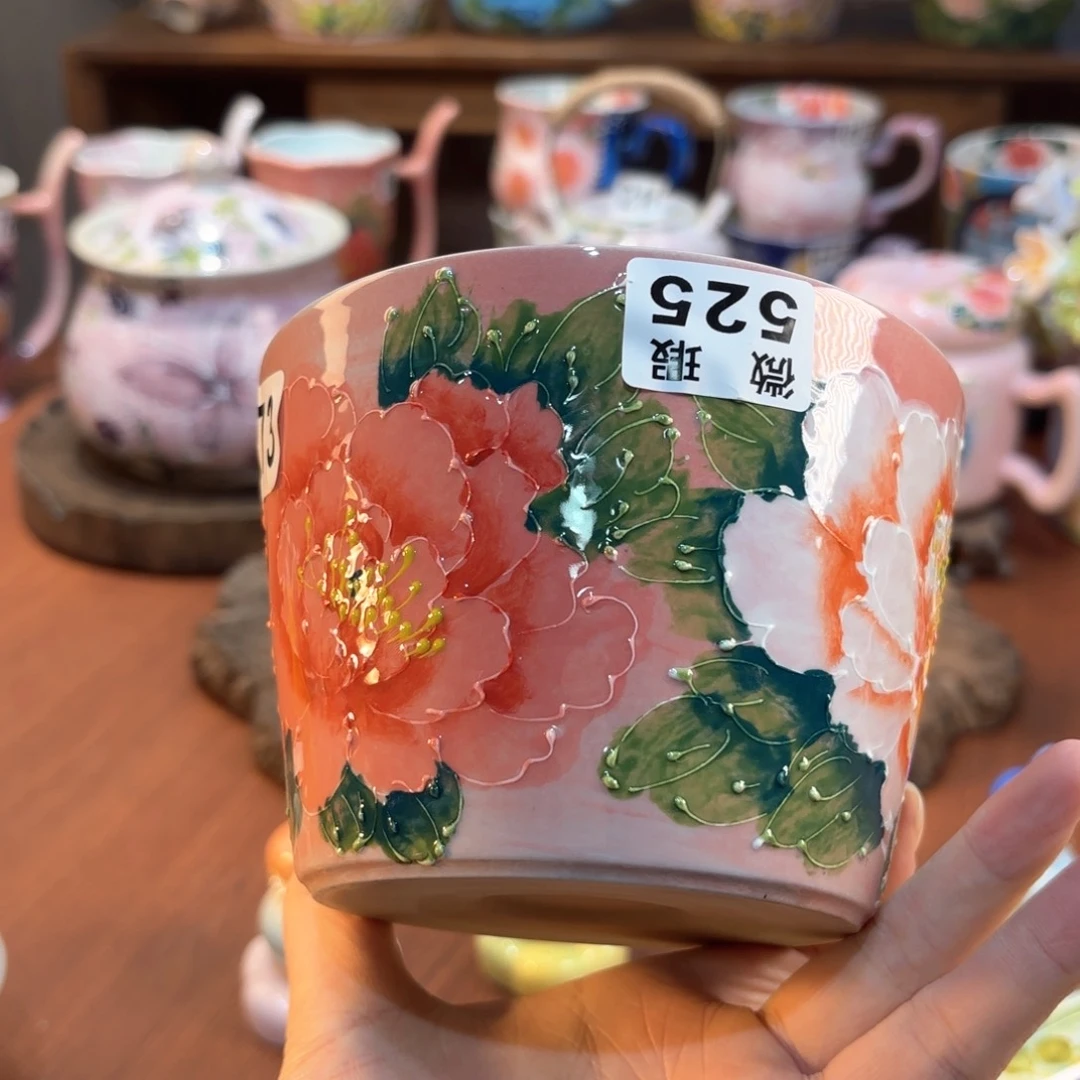 景德镇手绘高温釉下彩陶瓷茶具