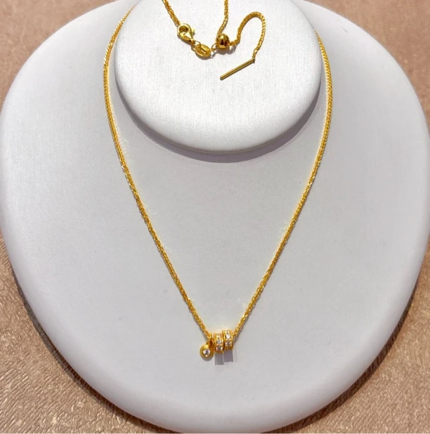 1A足金跑环链条5.05g