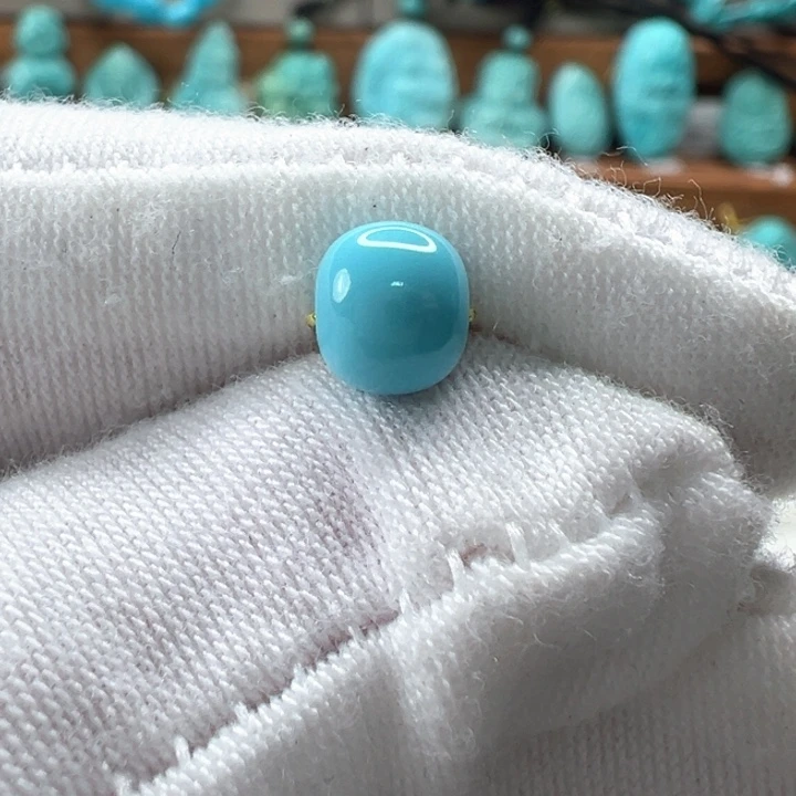 绿松石未镶嵌老型珠6.3mm