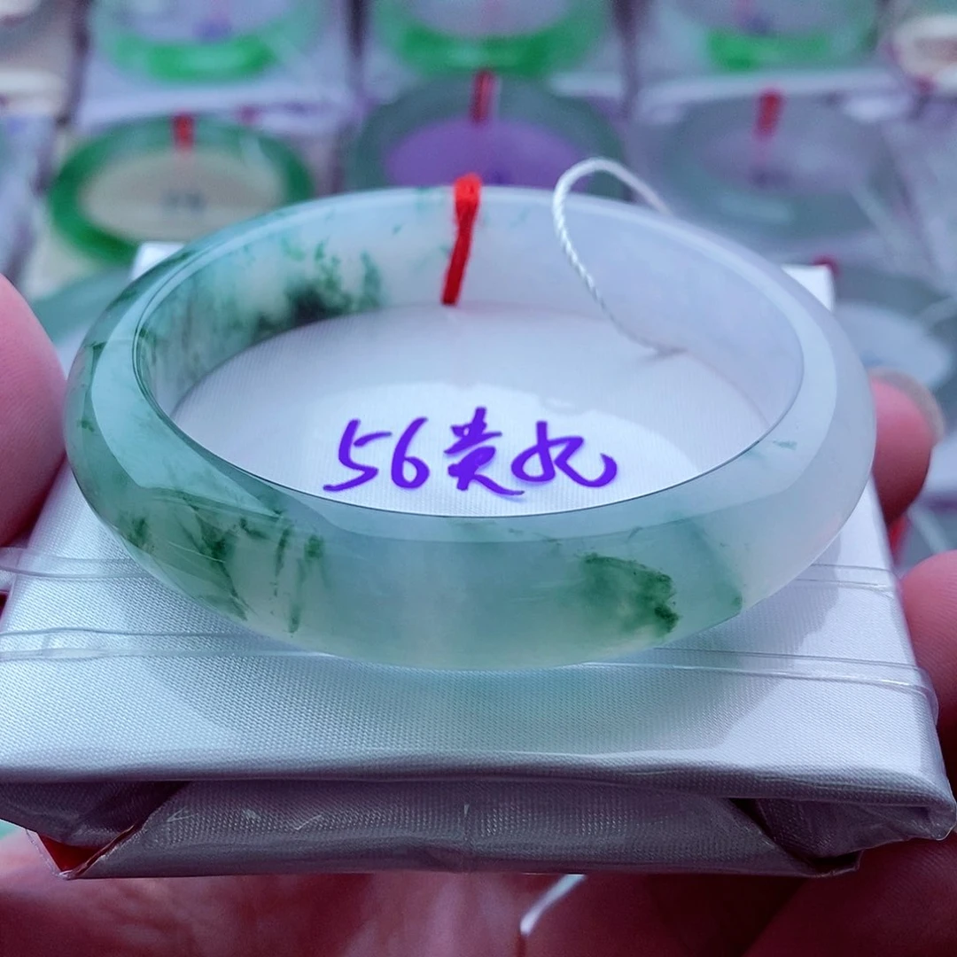 翡翠手镯未镶嵌409灵动飘逸意境优雅冰透冰胶