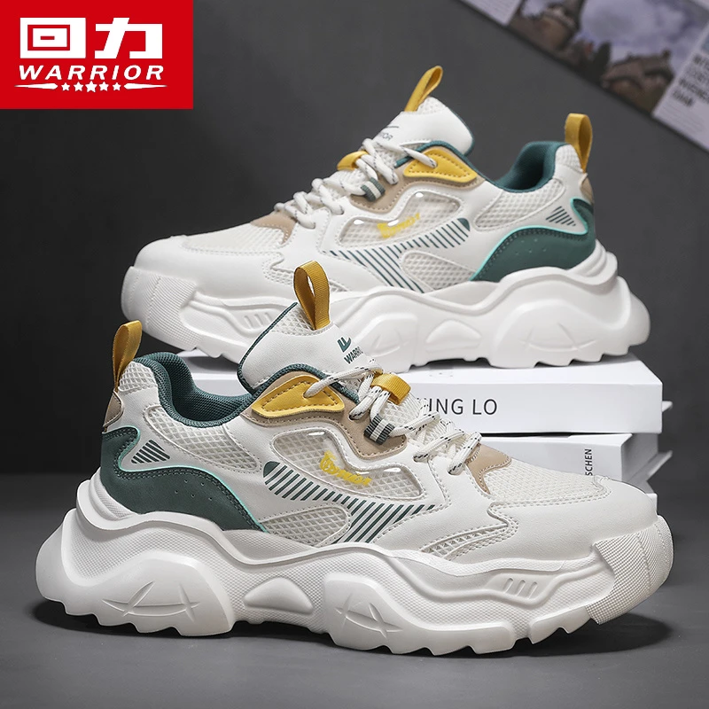 回力男鞋春季透气休闲运动鞋男款户外轻便厚底跑步鞋夏季网面鞋子