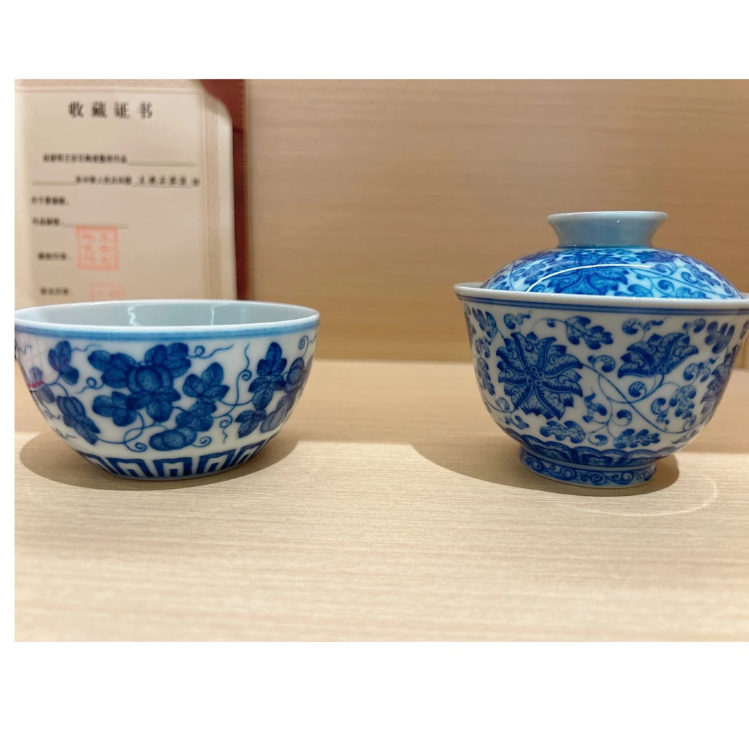 【胡少说瓷】王安石柴窑景德镇全手工手绘瓜迭缠枝系列