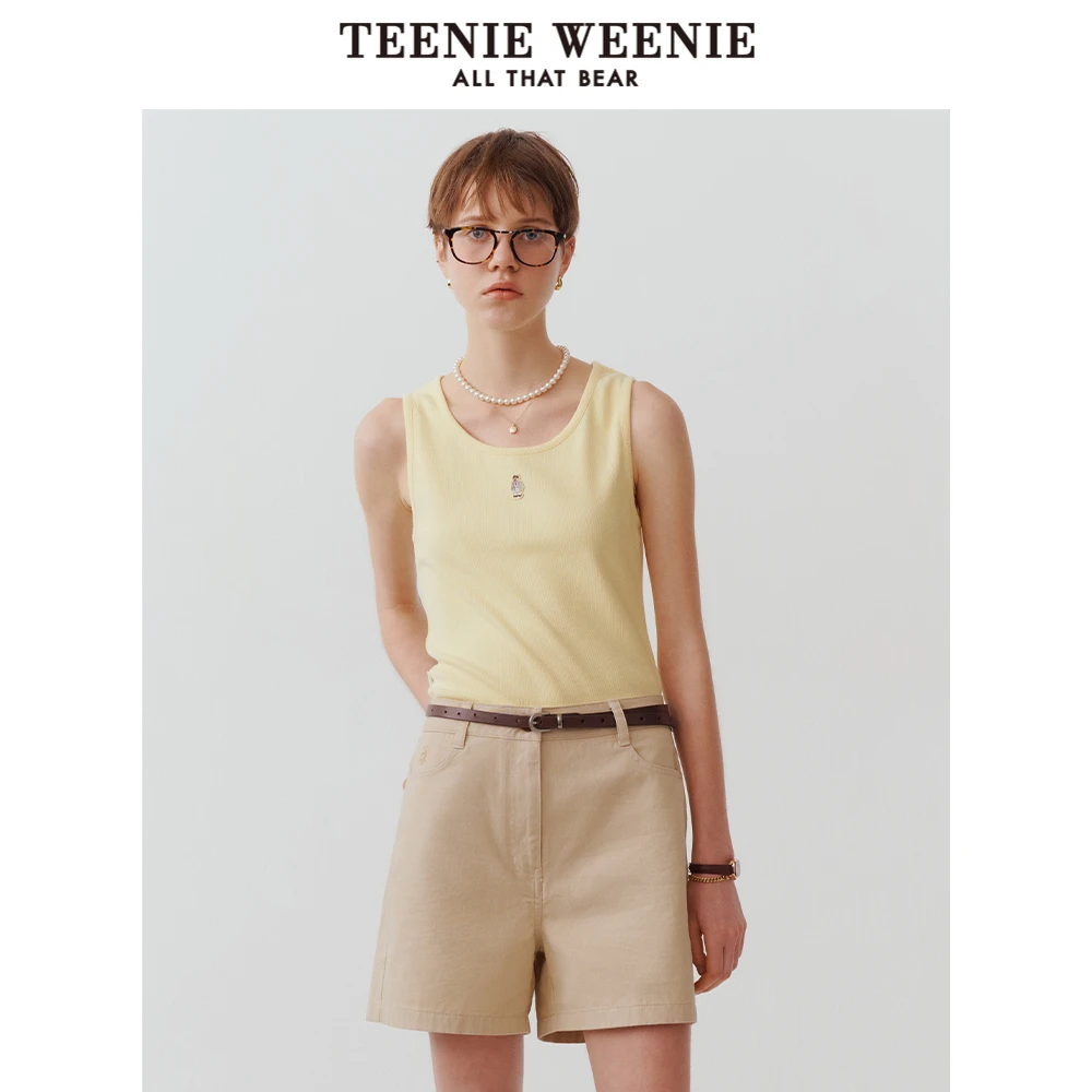 TeenieWeenie小熊女T恤25清新俏皮活力甜酷无袖背心女TTRN252403E