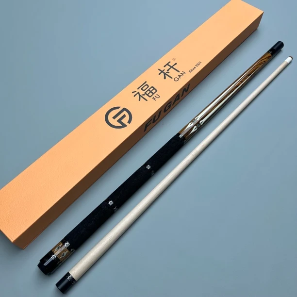 福杆FG03西尾黄金檀 三段式皮把 大头杆分体台球杆支持置换 中八