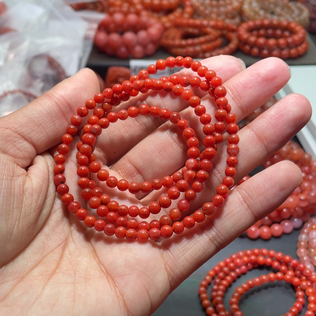 南红玛瑙手链未镶嵌