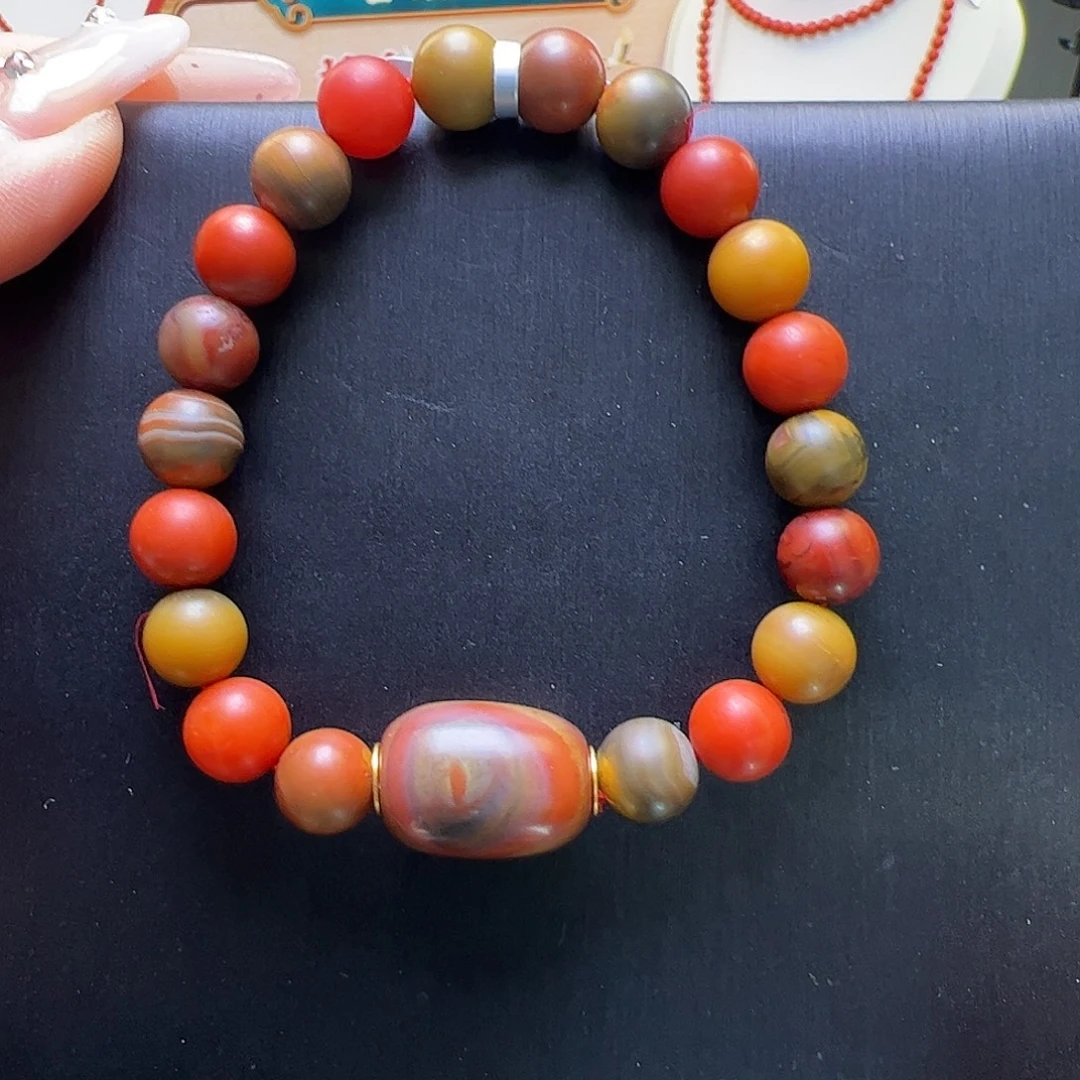 南红玛瑙未镶嵌8mm包浆