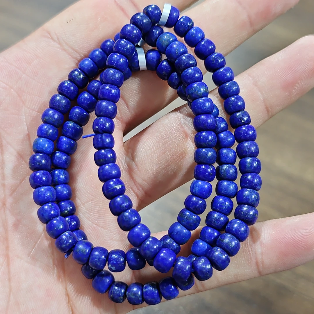 【书记甄选】天然青金老型珠单圈手链 多样性发一件 约6mm XL1651