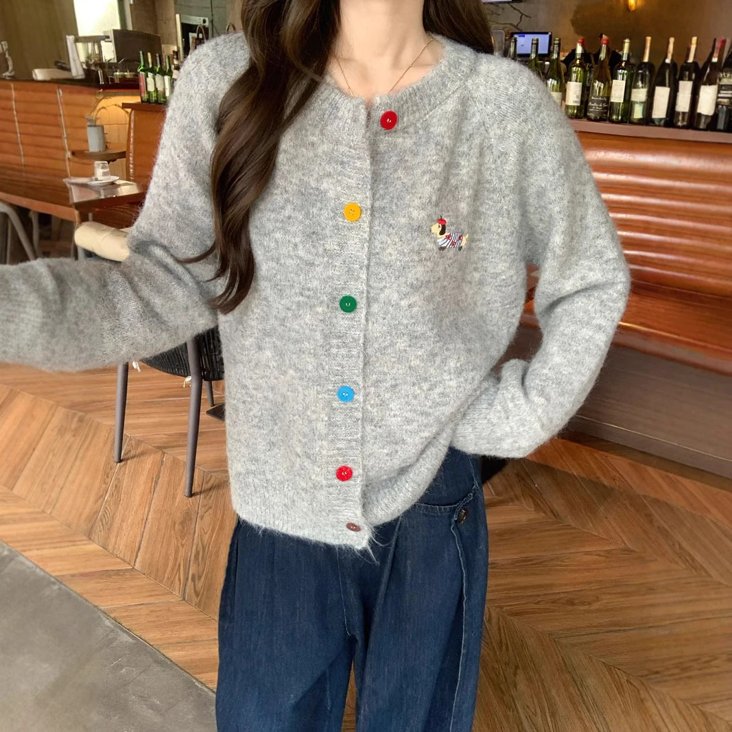 （备注编码）毛衣开衫女复古洋气尾货韩版辣妹上衣宽松