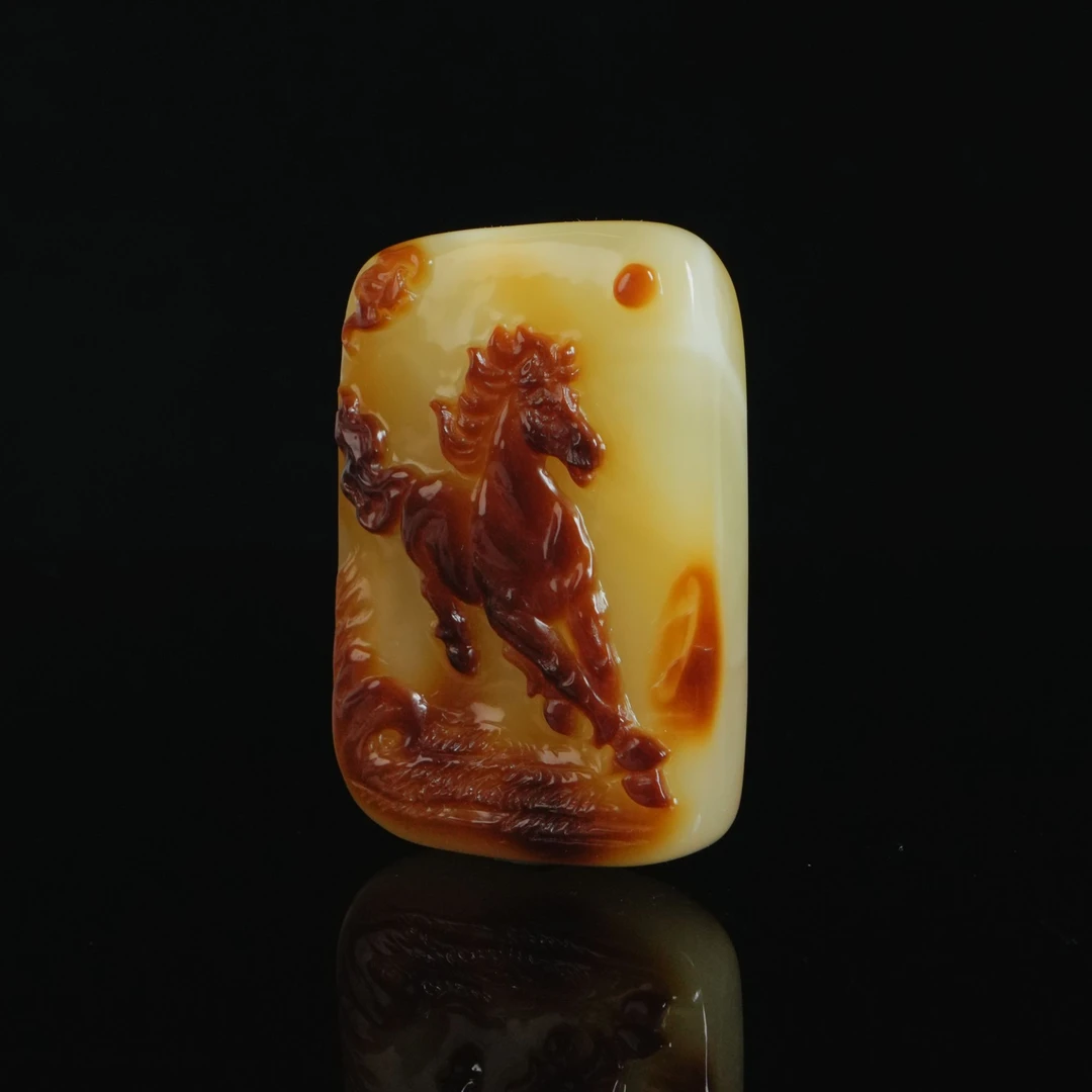 M5195 蒙万明大师马到功成吊坠 28.74g