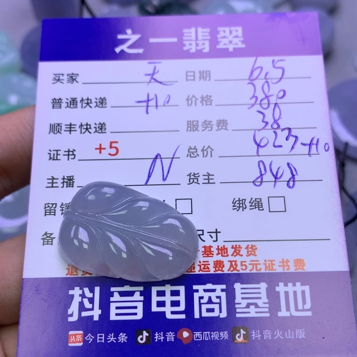 翡翠未镶嵌颈饰天****玩
