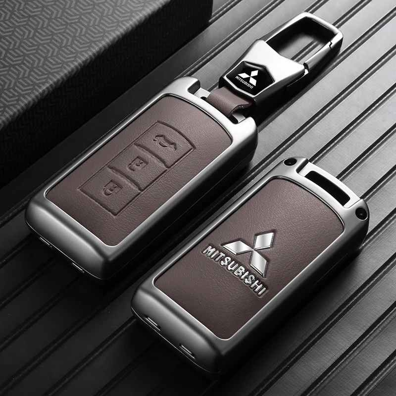 三菱欧蓝德钥匙套专用劲炫ASX奕歌翼神高档车壳包扣男女