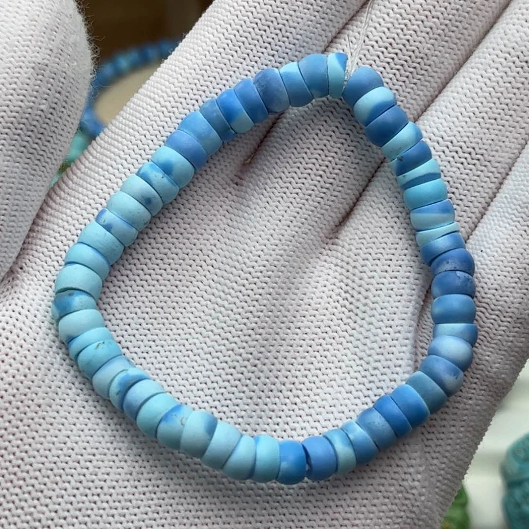 未镶嵌绿松石珠宝奇石丁香紫大肠手串