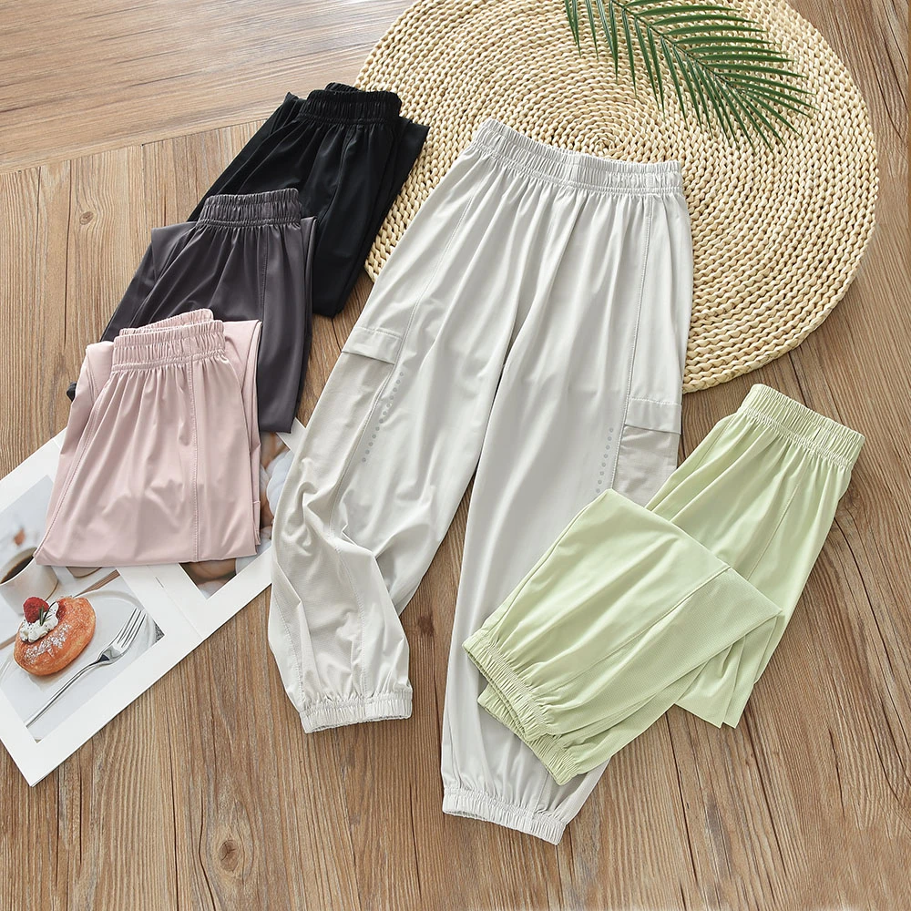 冰丝男女童夏款运动裤儿童防紫外线休闲裤薄款网眼透气防蚊裤2025