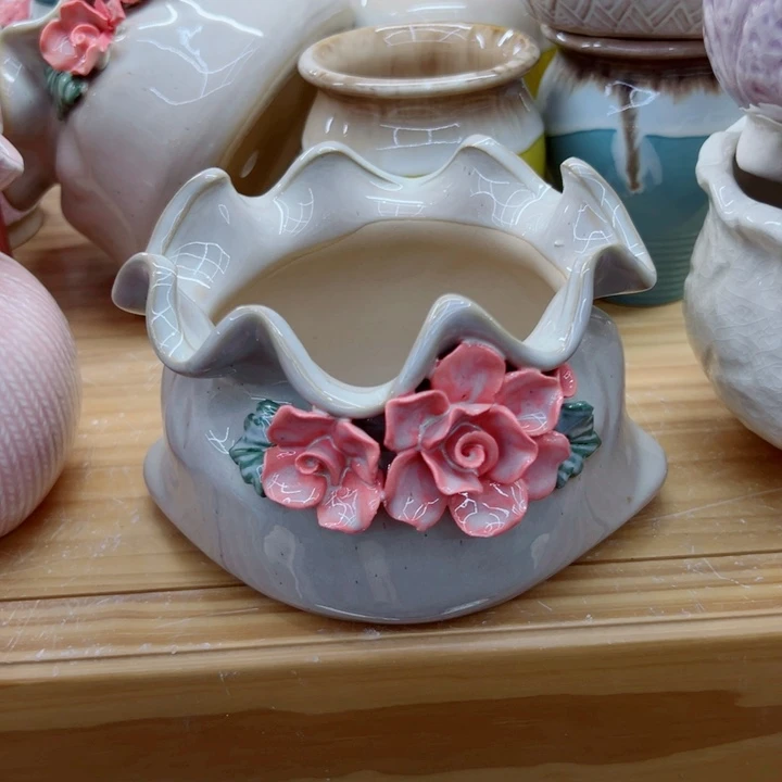 有孔，满10元发货多肉陶瓷花盆