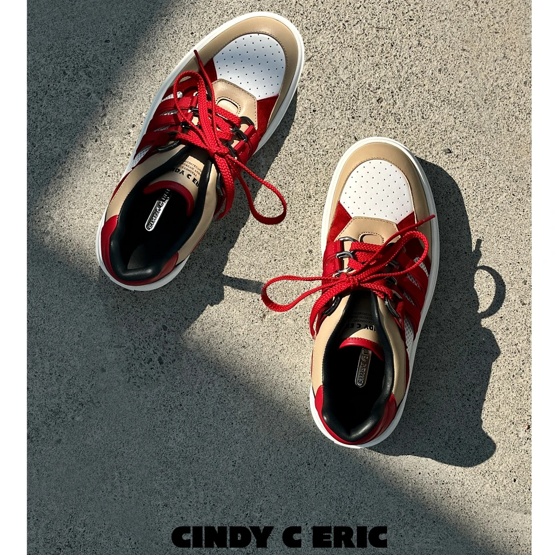 【顾文婷推荐】CINDY CERIC 拼色系带单鞋 CE4901-33-1