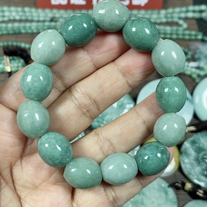 【闪购商品】翡翠颈饰未镶嵌玉手链翡翠玉男款卡13.8