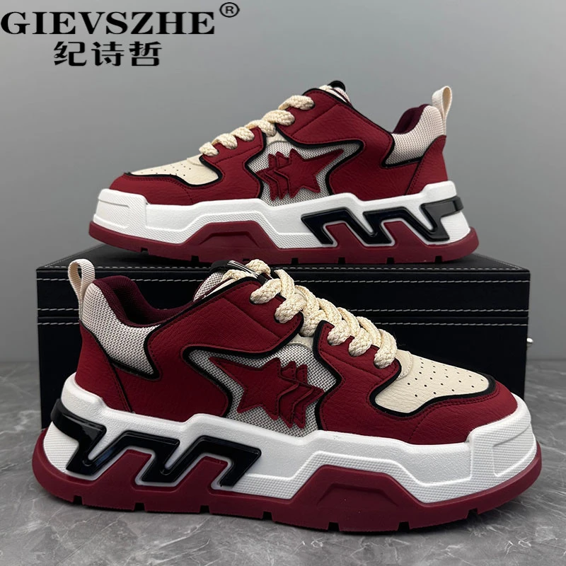 纪诗哲男鞋子爆款2025新款冬季小众设计时尚休闲鞋厚底百搭鞋子男